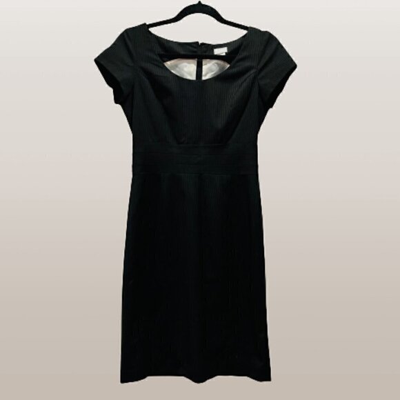 H&M Pinstripe Bodycon Pencil Dress | Business Casual | Knee Length | Mad Men - Picture 1 of 7